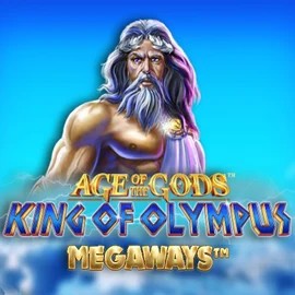 Age Of The Gods: King of Olympus Megaways online game logo by Origins on casinogransinoo.com