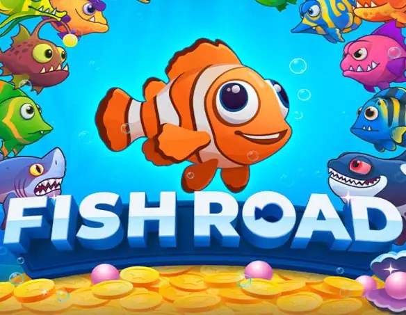 Fish Road slot logo by InOut at Gransino Casino