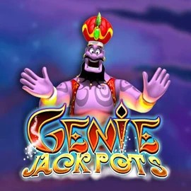 Genie Jackpots online game logo by Blueprint Gaming on casinogransinoo.com